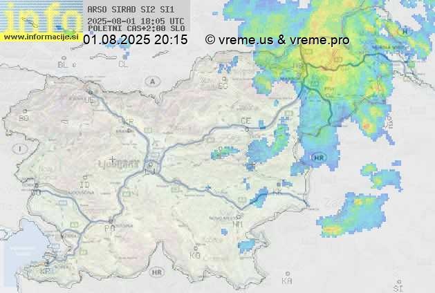 Radarska karta padavin