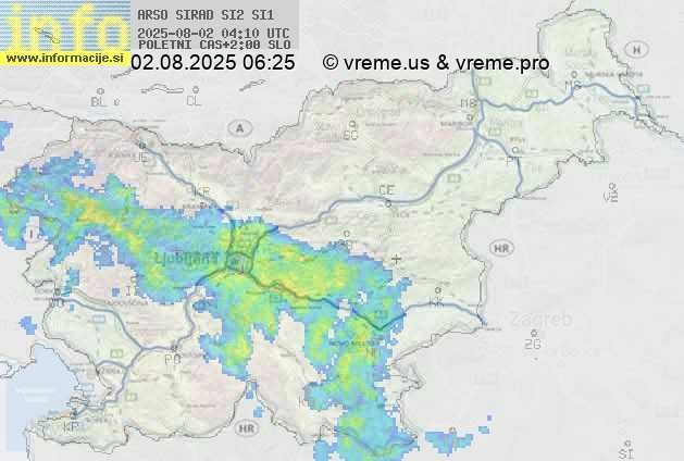 Radarska karta padavin