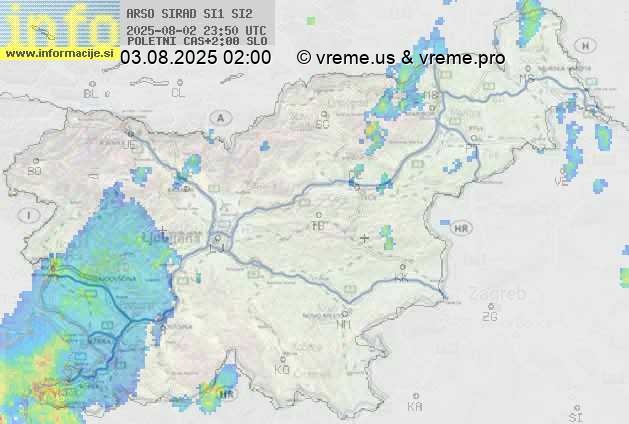 Radarska karta padavin