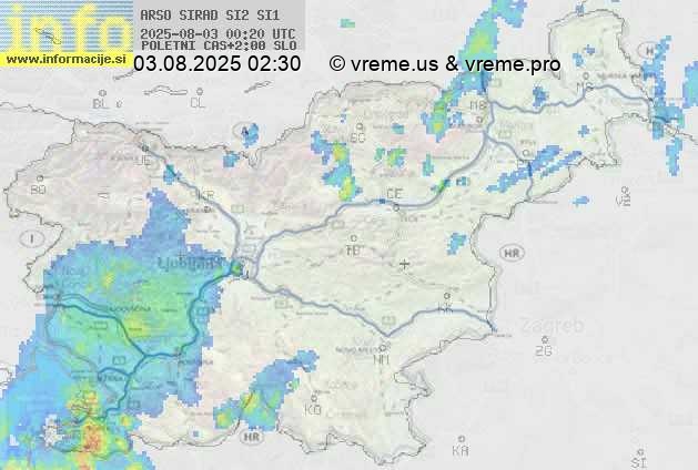 Radarska karta padavin