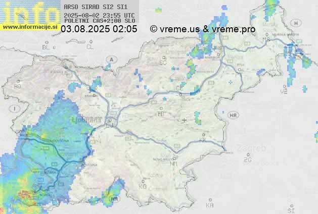 Radarska karta padavin