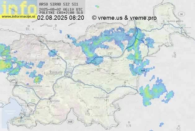 Radarska karta padavin