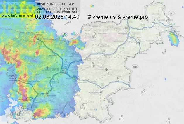 Radarska karta padavin