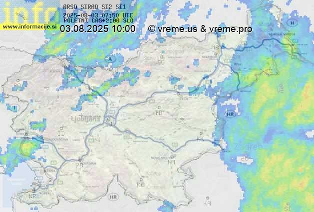 Radarska karta padavin
