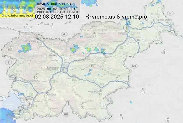 Radarska karta padavin