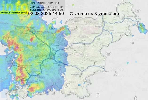 Radarska karta padavin
