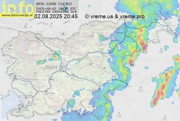 Radarska karta padavin
