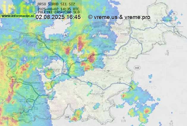 Radarska karta padavin