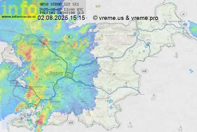 Radarska karta padavin