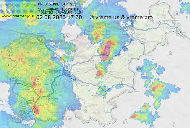 Radarska karta padavin
