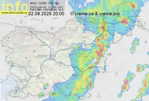 Radarska karta padavin