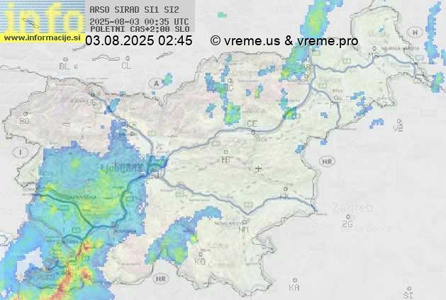 Radarska karta padavin