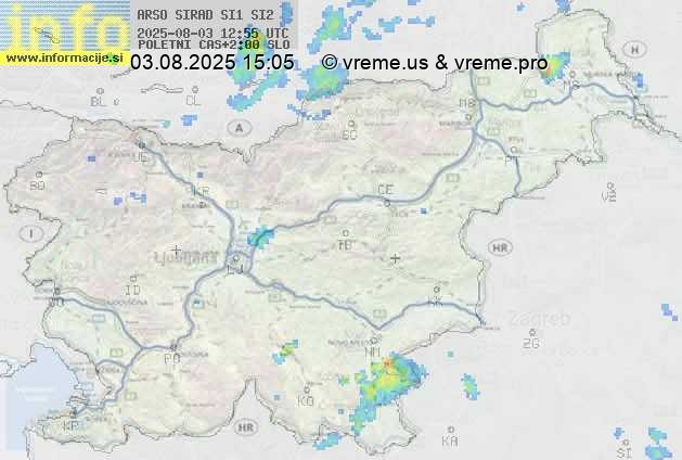 Radarska karta padavin
