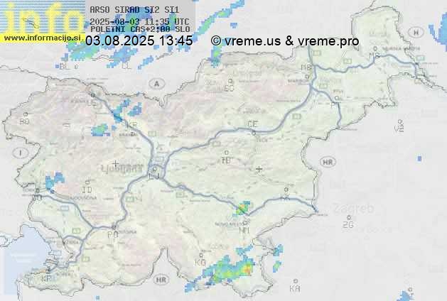Radarska karta padavin