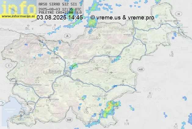 Radarska karta padavin