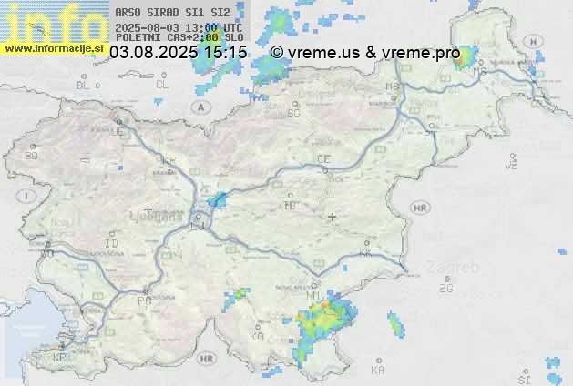 Radarska karta padavin