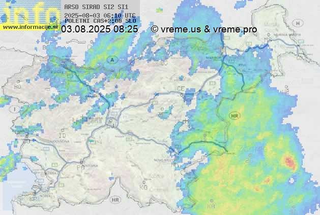 Radarska karta padavin
