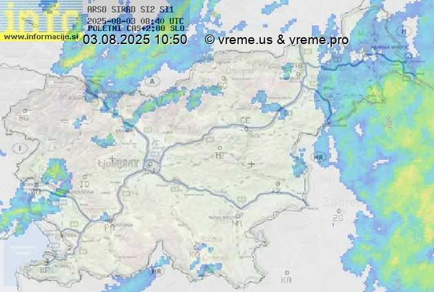 Radarska karta padavin