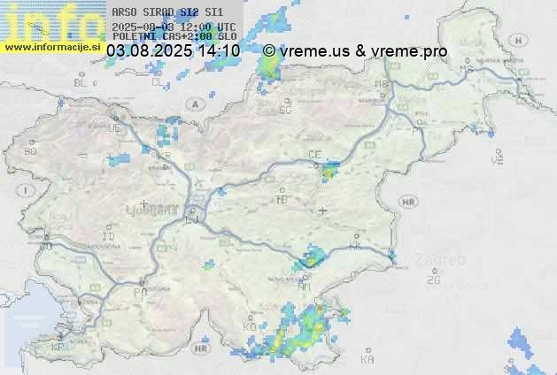 Radarska karta padavin