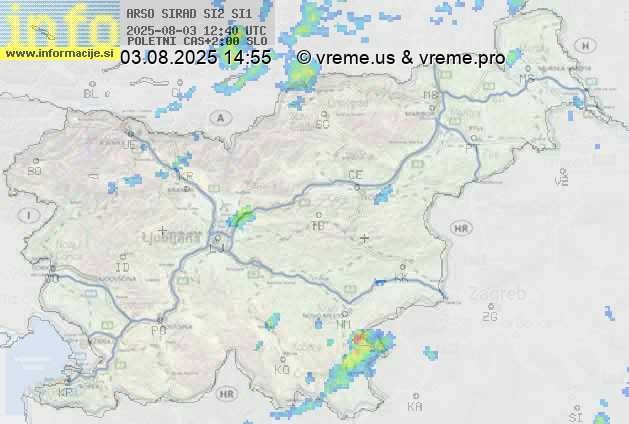 Radarska karta padavin