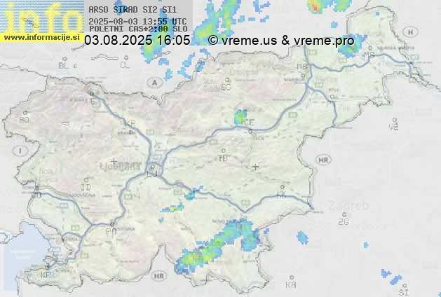 Radarska karta padavin