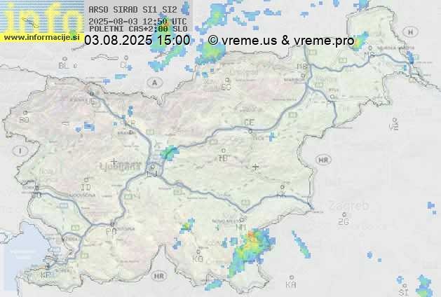 Radarska karta padavin