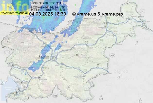 Radarska karta padavin