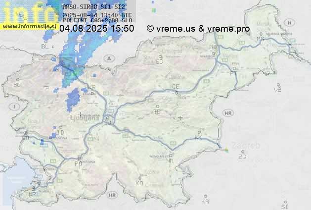 Radarska karta padavin