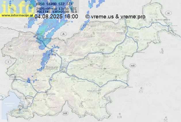 Radarska karta padavin