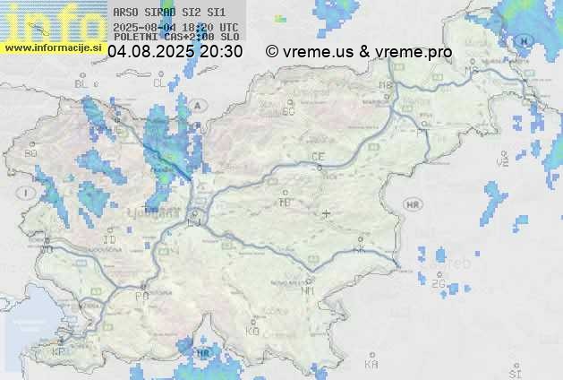 Radarska karta padavin