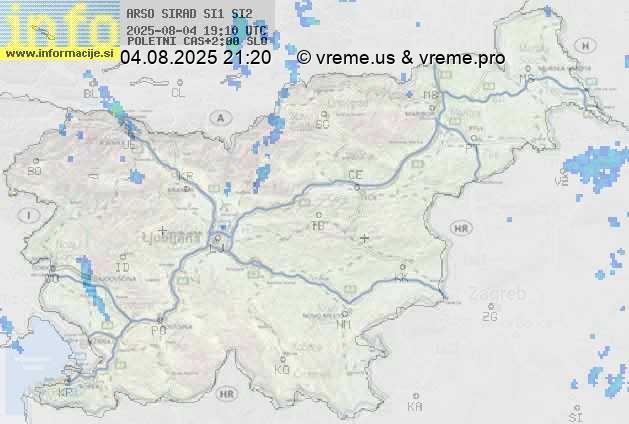 Radarska karta padavin