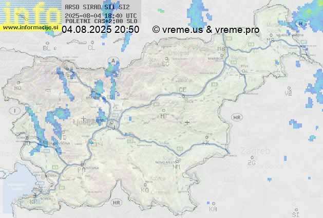 Radarska karta padavin