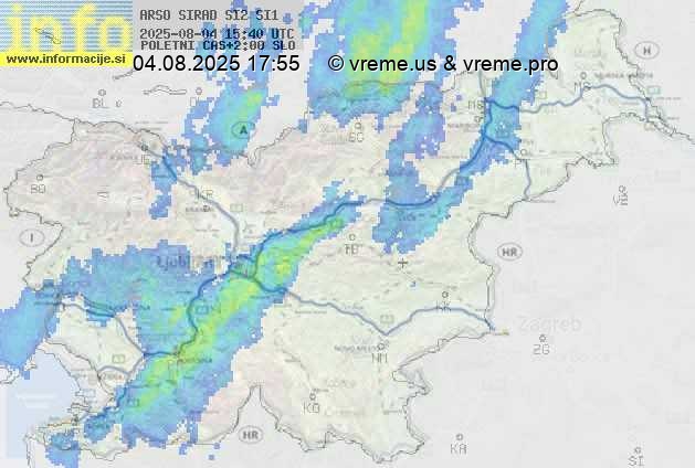 Radarska karta padavin