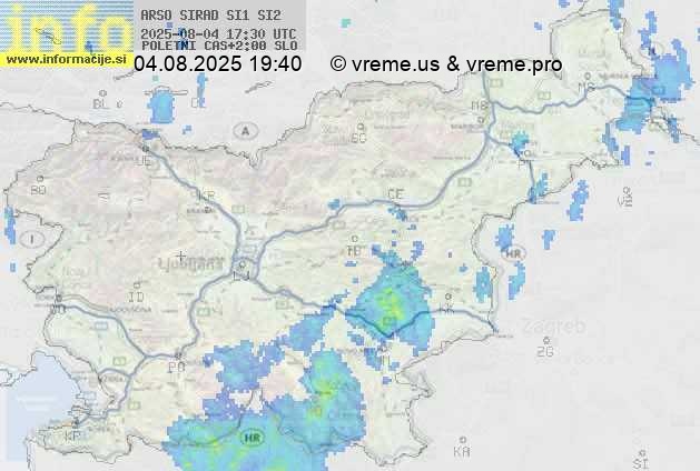 Radarska karta padavin