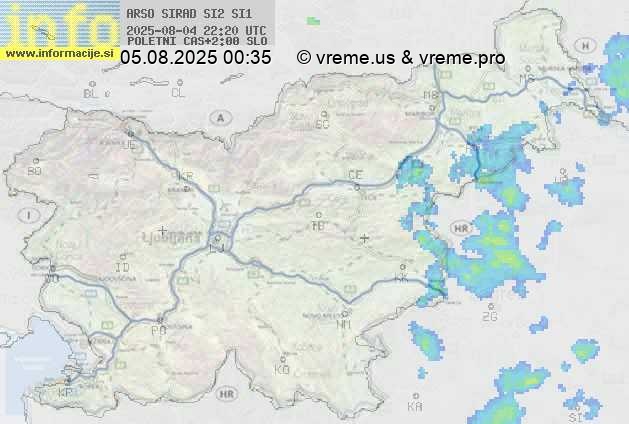 Radarska karta padavin