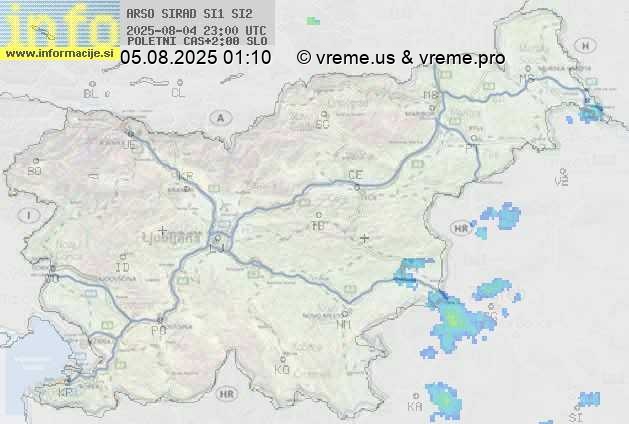 Radarska karta padavin