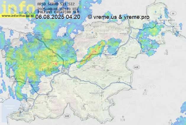 Radarska karta padavin