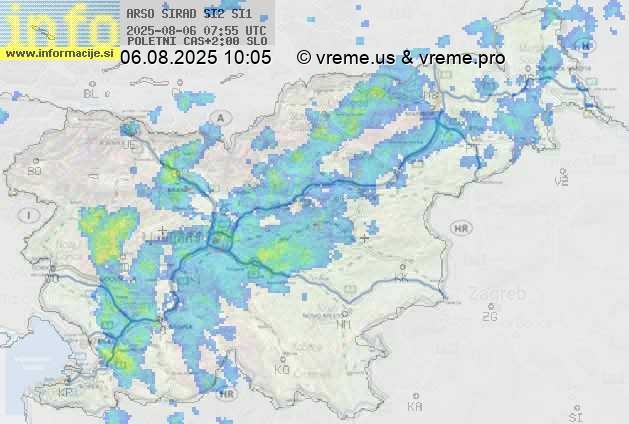 Radarska karta padavin