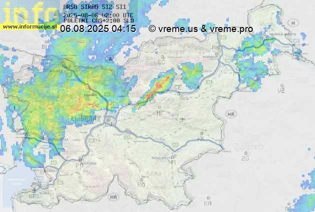 Radarska karta padavin