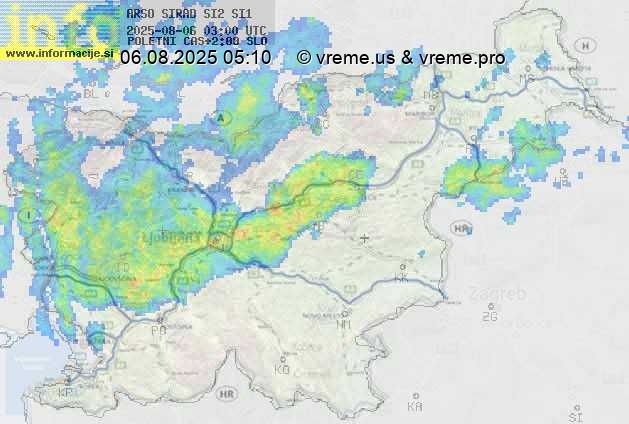 Radarska karta padavin