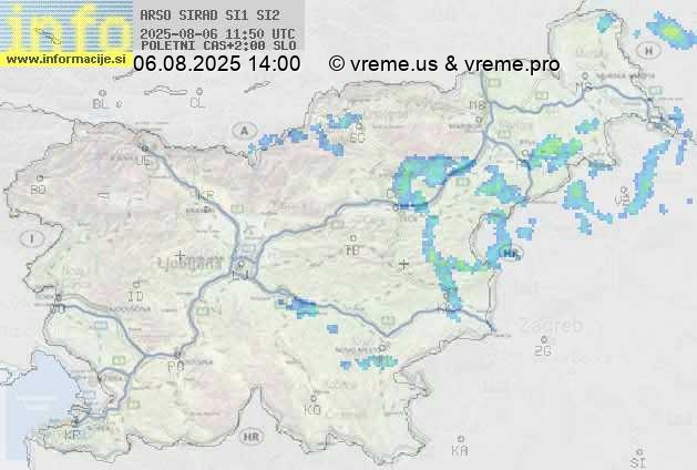 Radarska karta padavin