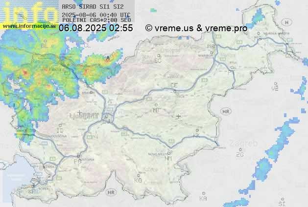 Radarska karta padavin