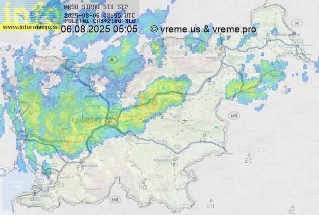 Radarska karta padavin