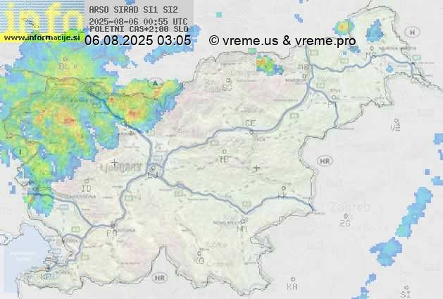 Radarska karta padavin