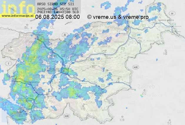 Radarska karta padavin