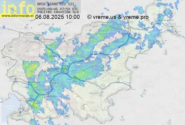 Radarska karta padavin