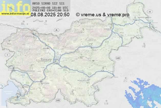 Radarska karta padavin