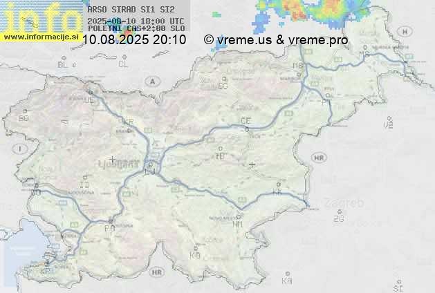Radarska karta padavin