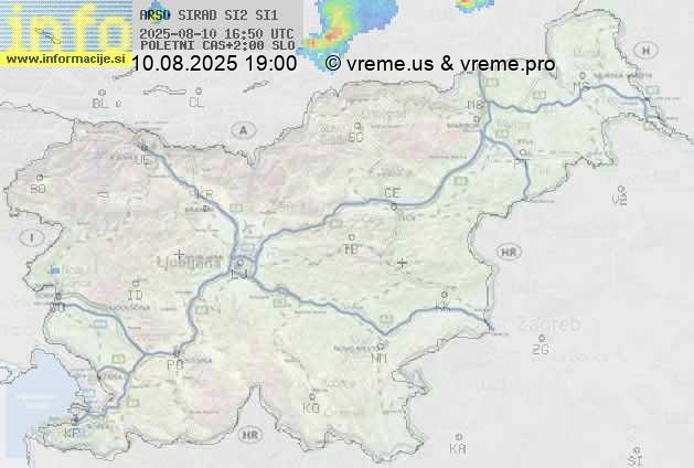 Radarska karta padavin