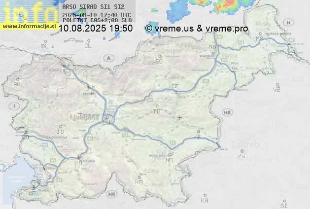 Radarska karta padavin